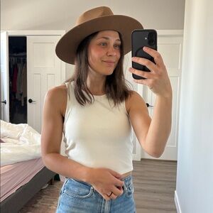 Small Will + Bear Andy Oak Flat Brimmed Hat